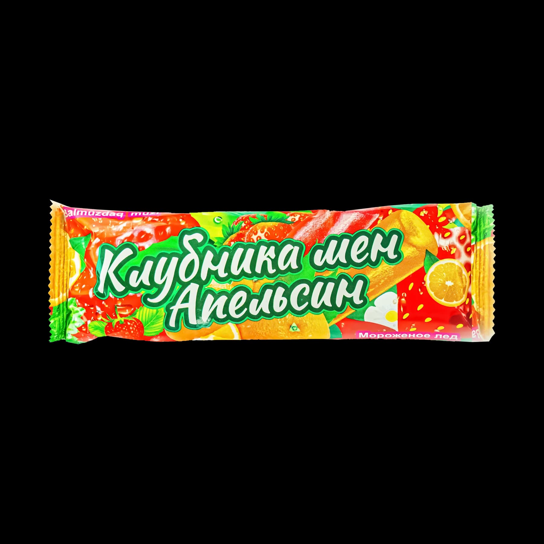 Клубника, Таяқшадағы балмұздақ